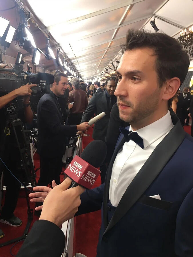 59TH ANNUAL GRAMMY AWARDS Bryan Wilson on the Red Carpet at the 59th Grammy Awards
